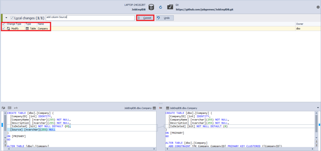 See the changes selected for commit